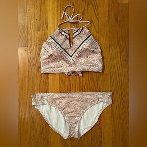 Athleta Aqualuxe Kitten Kisses Bikini Set L